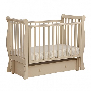 Кровать детская Лель АБ 21.3 Лаванда маятник продольный, слоновая кость (Лель, LIEL-АБ 21.3_слоновая кость)